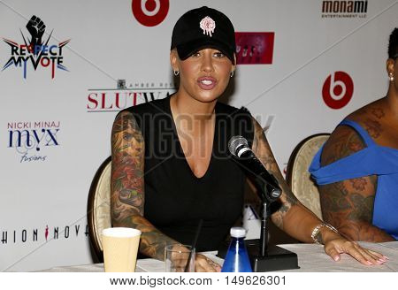 Amber Rose at the SlutWalk Festival Press Conference held at the Four Seasons Hotel in Beverly Hills, USA on September 29, 2016.