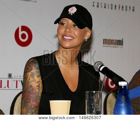 Amber Rose at the SlutWalk Festival Press Conference held at the Four Seasons Hotel in Beverly Hills, USA on September 29, 2016.