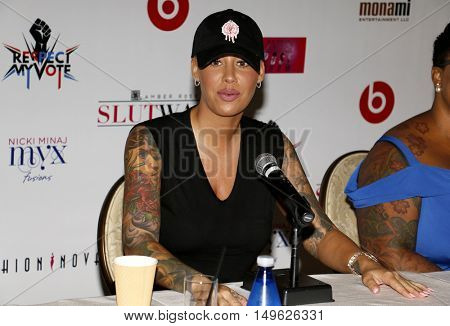 Amber Rose at the SlutWalk Festival Press Conference held at the Four Seasons Hotel in Beverly Hills, USA on September 29, 2016.