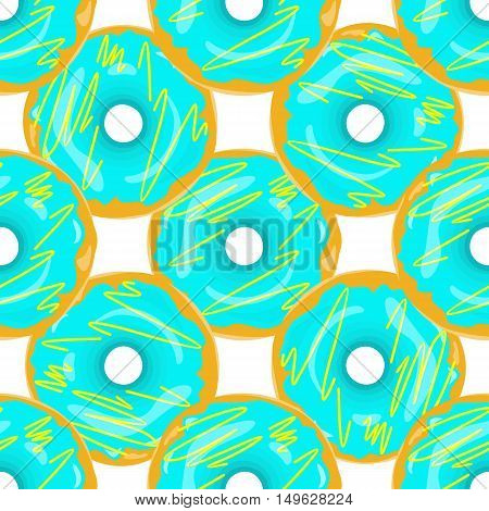 Donut seamless background texture pattern. Cute donuts with glazing. Seamless pattern. Delicious donut glazed. Donut pattern. Vector donuts pattern. Chocolate donuts. Isolated donuts seamless pattern