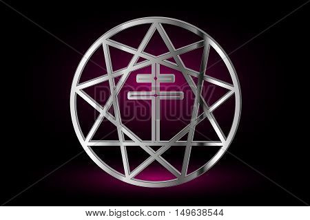 Nine pointed star , stars in a circle , Star and Cross