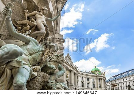 Michaelertrakt Palace, Hofburg In Vienna, Austria.