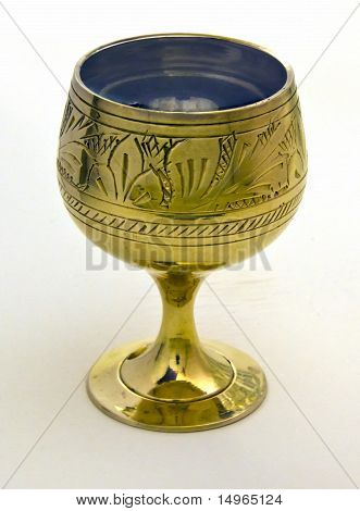 Attraktiv vin-glas med alkohol