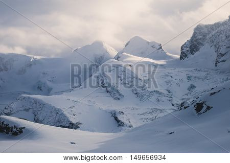 Amazing View On Zermatt - Famous Ski Resort In Swiss Alps, With Aerial View On Zermatt Valley, Switz