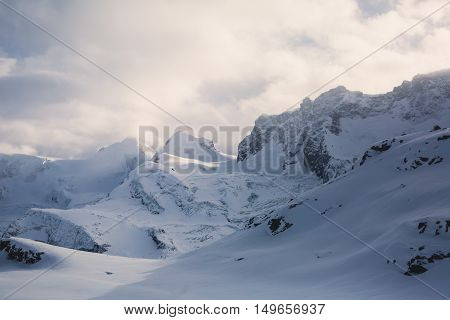 Amazing View On Zermatt - Famous Ski Resort In Swiss Alps, With Aerial View On Zermatt Valley, Switz