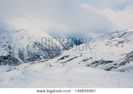 Amazing View On Zermatt - Famous Ski Resort In Swiss Alps, With Aerial View On Zermatt Valley, Switz