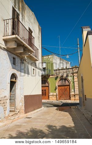 Alleyway. Sammichele di Bari. Puglia. Southern Italy.