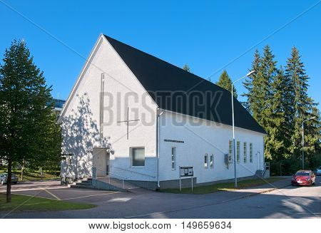 IMATRA, FINLAND - SEPTEMBER 13, 2016: Pentecostalism Church Building (Imatran Helluntaiseurakunta) on Kallenkatu Street