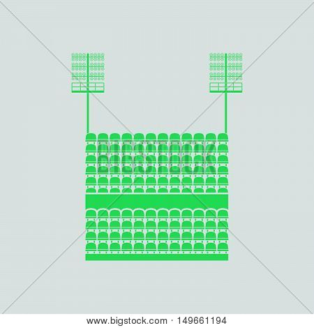 Stadium Tribune With Seats And Light Mast Icon
