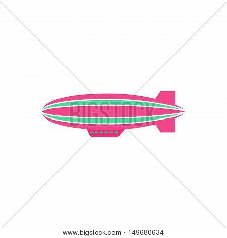 Airship Icon Vector. Flat simple color pictogram