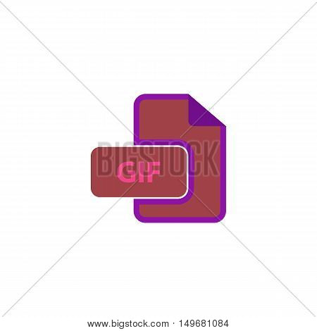 GIF Icon Vector. Flat simple color pictogram