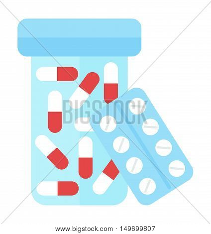 Tablets pills medicine medical on white background. Tablet pills medical drug pharmacy care and tablet pills antibiotic pharmaceutical. Healthy vitamin tablet pills and prescription tablet pills.