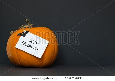 the halloween pumpkin on a black background