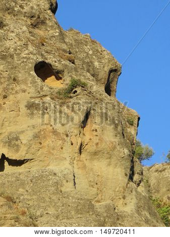 Rock in Andalusia resembling face of monkey