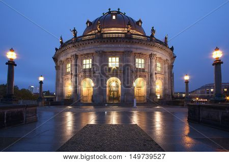 Berlin Germany - Bode Museum at dusk
