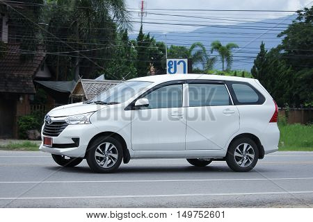 CHIANGMAI THAILAND -SEPTEMBER 1 2016: Private Toyota New Avanza car. Mini Suv Car for Urbun User. Photo at road no.121 about 8 km from downtown Chiangmai thailand.