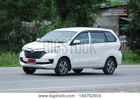 CHIANGMAI THAILAND -SEPTEMBER 1 2016: Private Toyota New Avanza car. Mini Suv Car for Urbun User. Photo at road no.121 about 8 km from downtown Chiangmai thailand.
