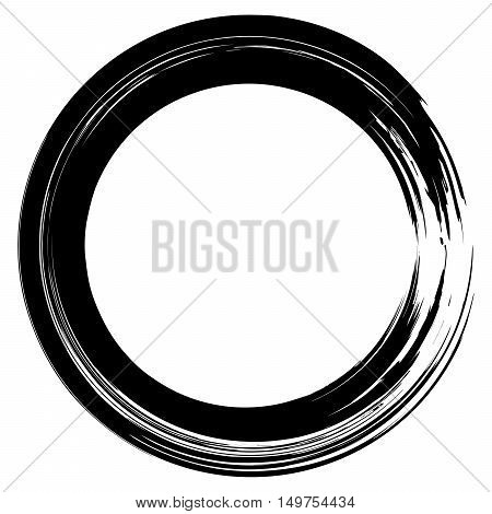 Ladel, Logo Grunge Circle Brushstroke Design