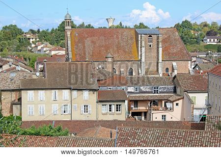 church and village of Chatillon-sur-Chalaronne in France