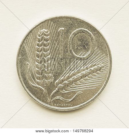 Vintage Italian Lira Coin