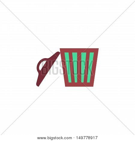 Trash can Icon Vector. Flat simple color pictogram