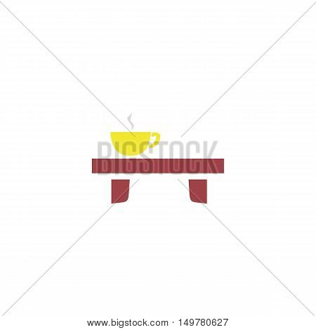 Coffee Icon Vector. Flat simple color pictogram
