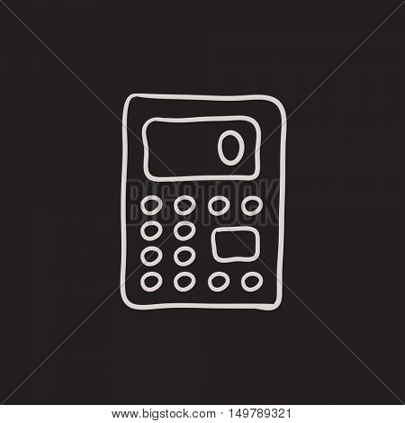 Calculator  vector sketch icon isolated on background. Hand drawn Calculator  icon. Calculator  sketch icon for infographic, website or app.