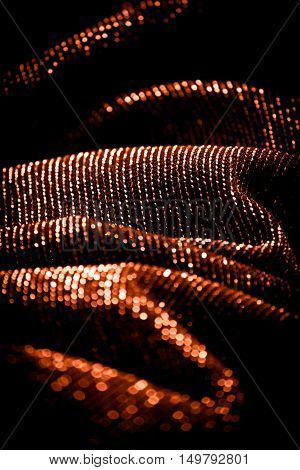 draped lurex fabric - warm copper colorspace