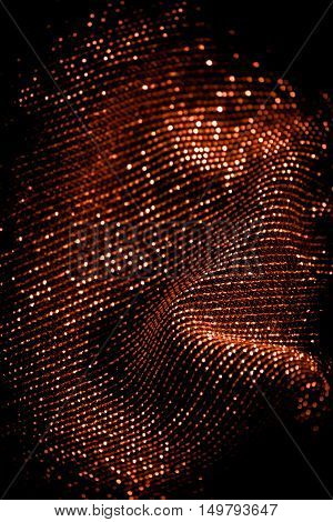 draped lurex fabric - warm copper colorspace