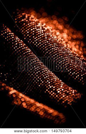 draped lurex fabric - warm copper colorspace