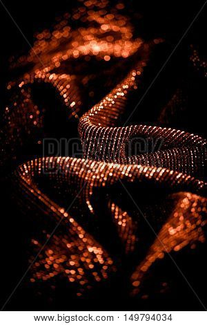 draped lurex fabric - warm copper colorspace