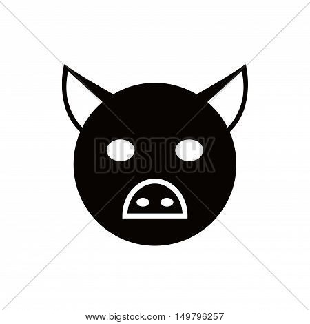 pig icon stock vector illustration flat design
