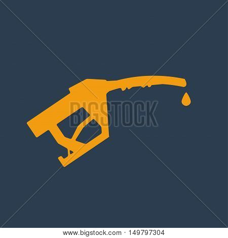 Filling gun icon. Filling gun icon with drop of gas