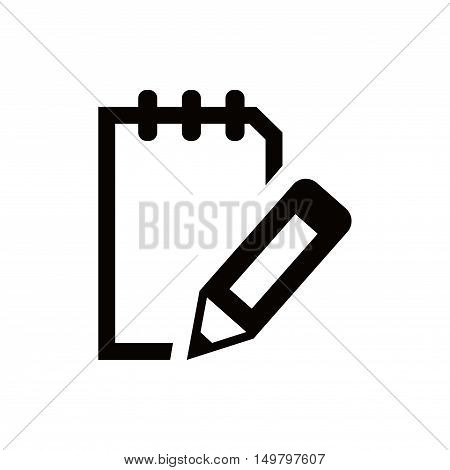 notepad icon stock vector illustration flat design