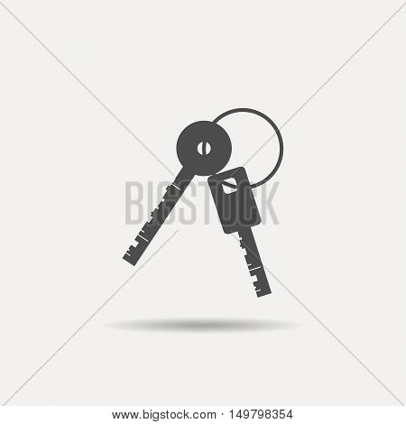 Keys Icon. Vector keys Icon. Two keys on white background
