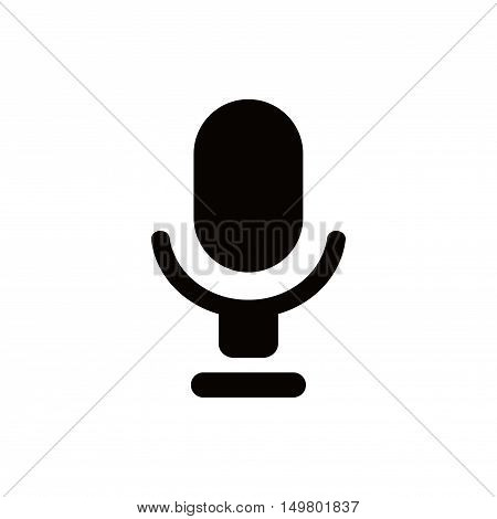 Microphone icon stock vector illustration flat design