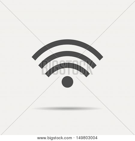 Wi fi icon on white background. Vector illustration
