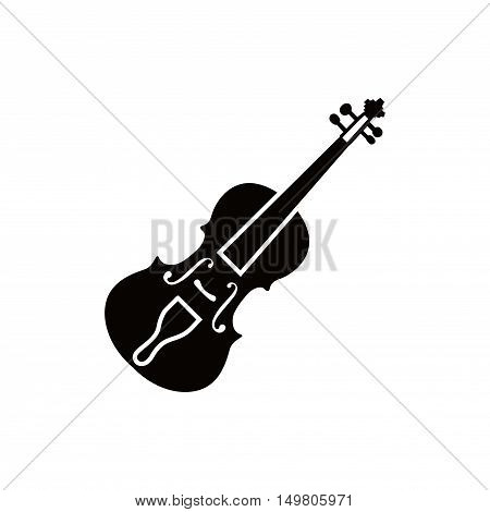 Violin icon stock vector illustration flat design