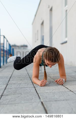 Girl During  Evening Training