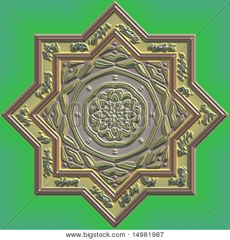 Mandala östlichen Entwurf abstrakter geometrischer Muster