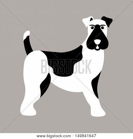 fox terrier vector illustration style Flat profile