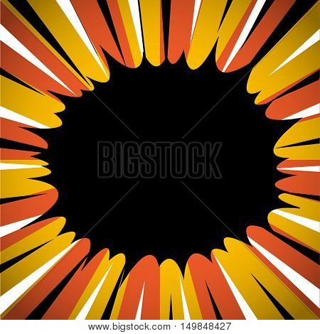 Comic book explosion superhero pop art style radial lines background. Manga or anime speed frame.