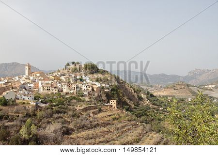 landscape of township of Polop de la Marina in the province of alicante spain