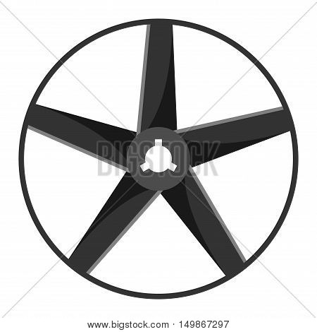 Turbines icons propeller fan rotation technology equipment. Fan blade, wind ventilator propeller fan equipment generator. Vector illustration propeller fan vector electric industrial ventilators.