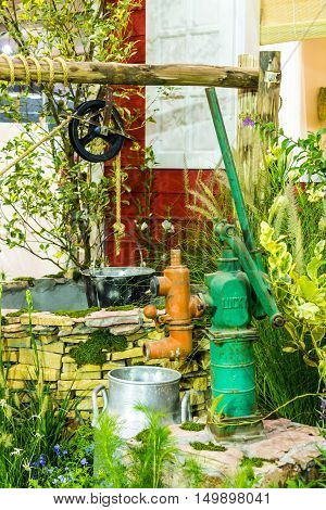Artesian Well And Bucket.