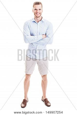 He Is So Confident! - Full Length Portrait Of A Sportive Young Man Standing With His Arms Crossed Is