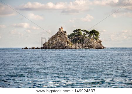Sveta Nedelya Church on the island near Petrovac