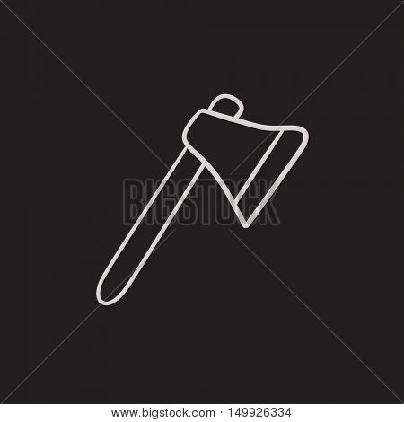 Ax vector sketch icon isolated on background. Hand drawn Ax icon. Ax sketch icon for infographic, website or app.