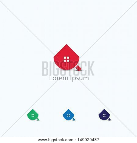 Home Inspection Logo Template, Search and find home or location