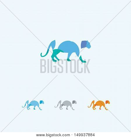 Panther logo, colorful leopard, tiger vector, lion, animal, wildlife